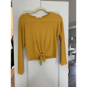 Yellow knit top